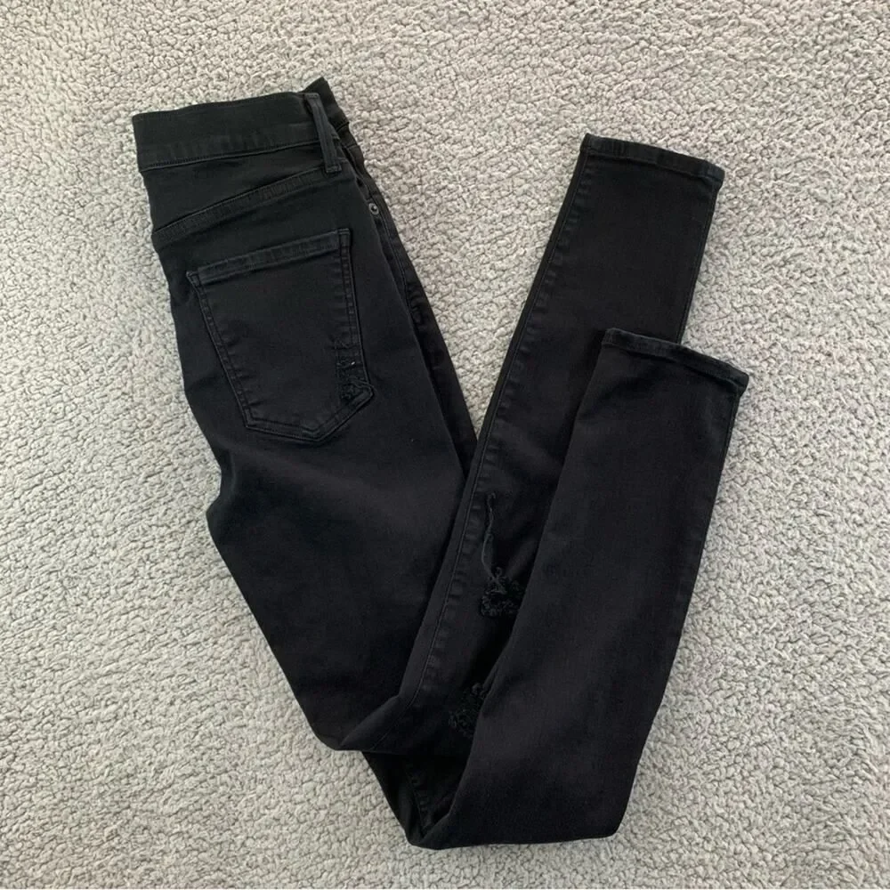 AGOLDE Sophie High Waist Distressed Skinny Jeans In Moonstruck Women Size: 28 - Picture 8 of 15